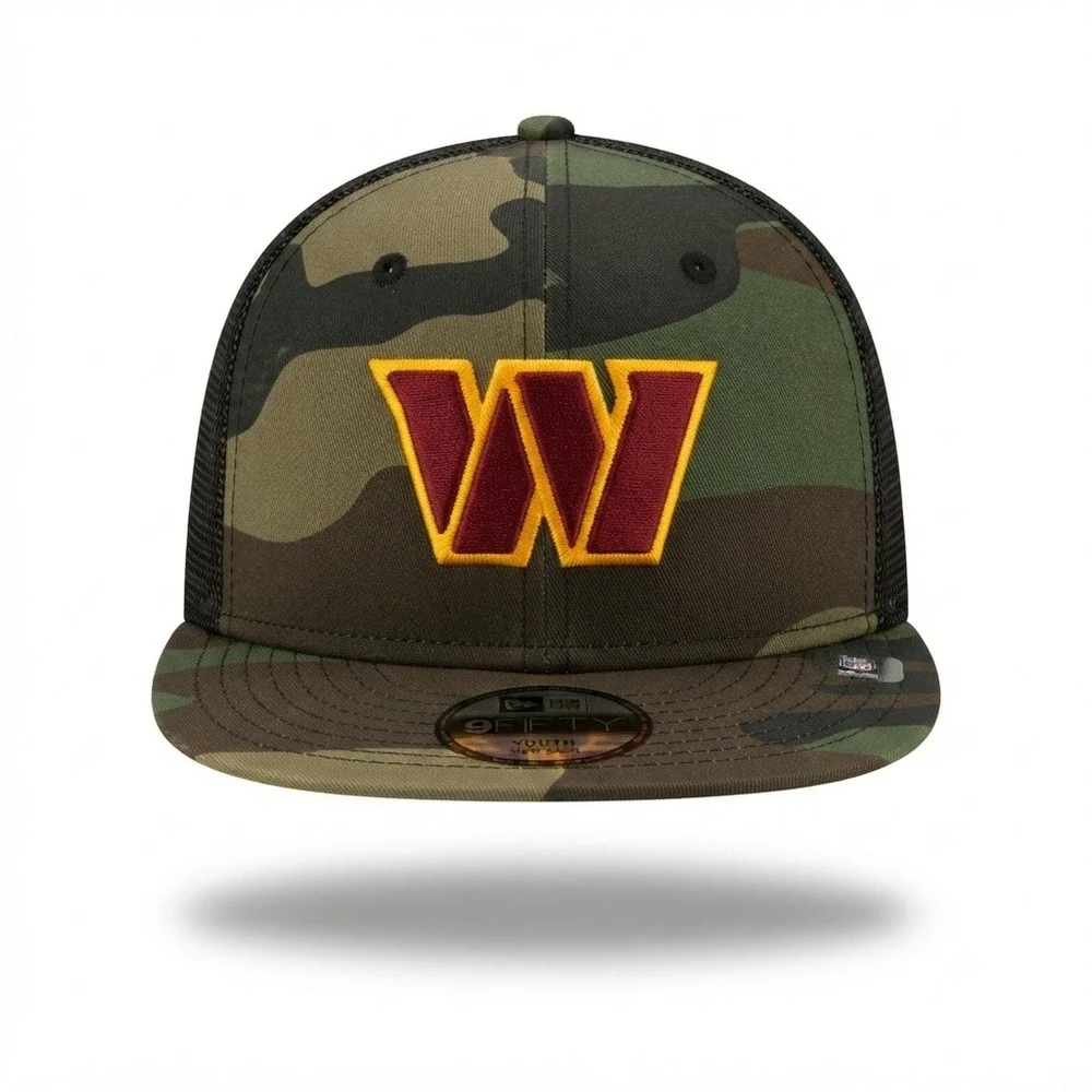Washington Commanders New Era 9FIFTY Hat Youth OSFM Camo SnapBack Trucker *NEW*